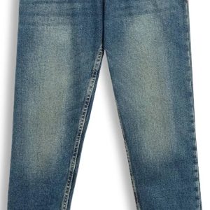 Women's High-Rise Slim Straight Leg Jeans Medium Wash Denim