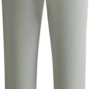 Men's Flat-Front Straight-Leg Trousers, Light Sage Green