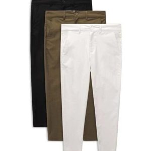 Men's Slim-Fit Chino Pants - Cotton Blend, Multiple Colors